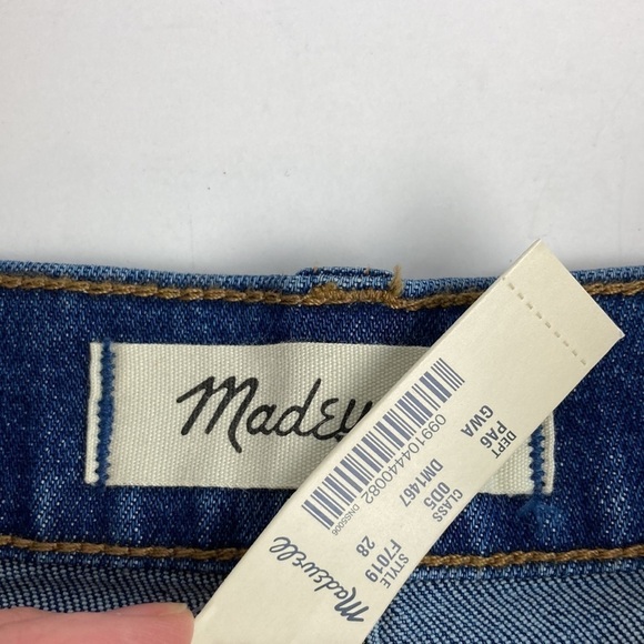 Madewell NWT High Rise Cuffed Denim Shorts 28 Glenoaks Raw Hem Coastal Cowgirl - Picture 6 of 16